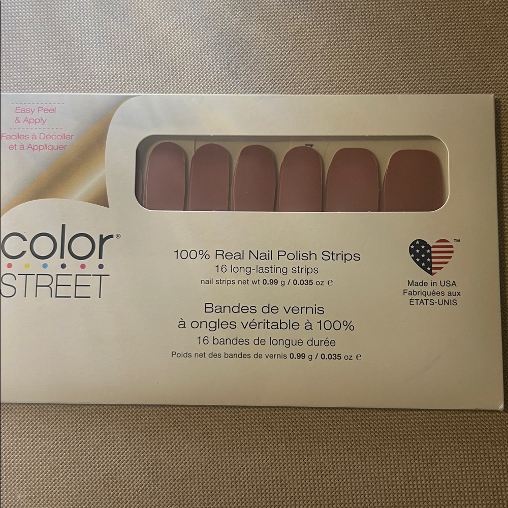 Color Street Elegant Manchester Mauve Brown Nail Strips